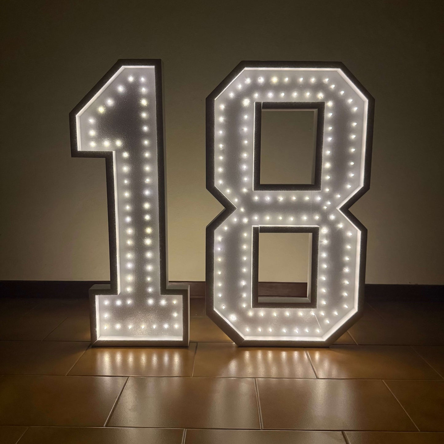 Scegli il tuo Numero SUPER Luminoso Grande Alto 80cm