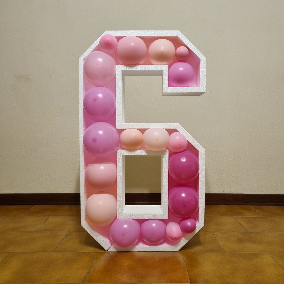 Numero 6 Porta Palloncini Grande