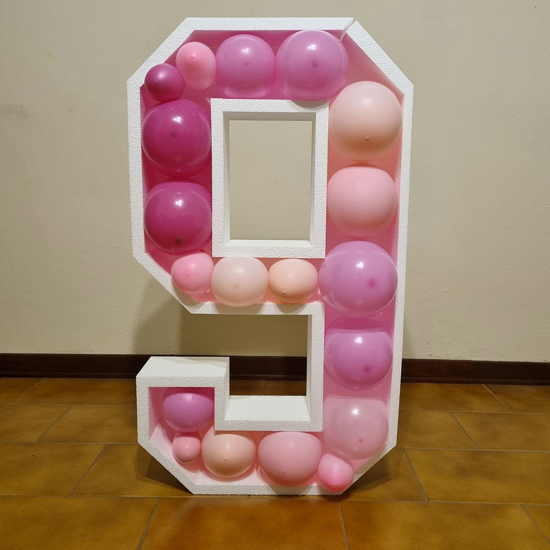 Numero 9 Porta Palloncini Grande