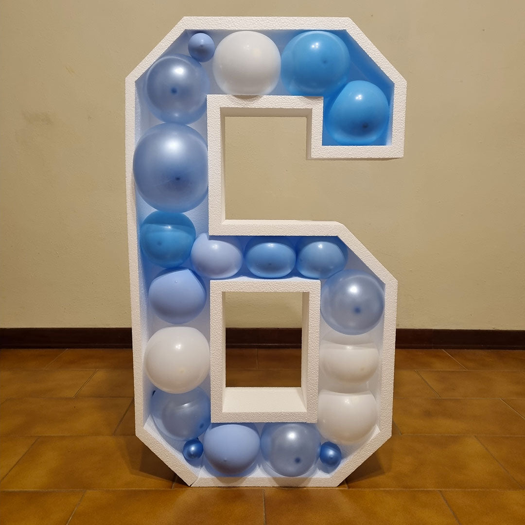 Numero 6 Porta Palloncini Grande