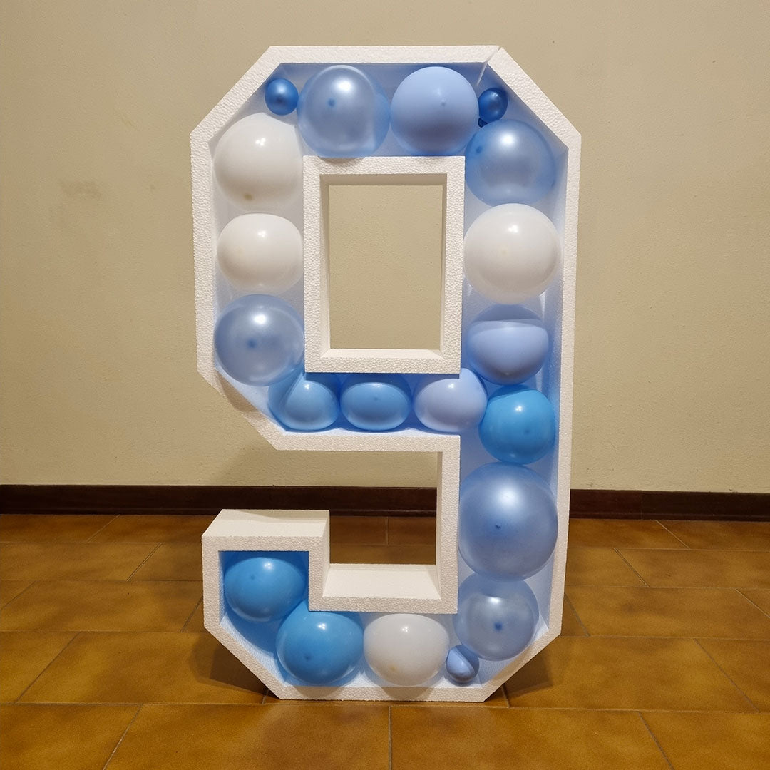 Numero 9 Porta Palloncini Grande