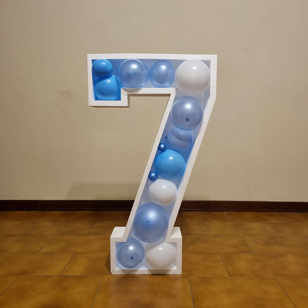 Numero 7 Porta Palloncini Grande