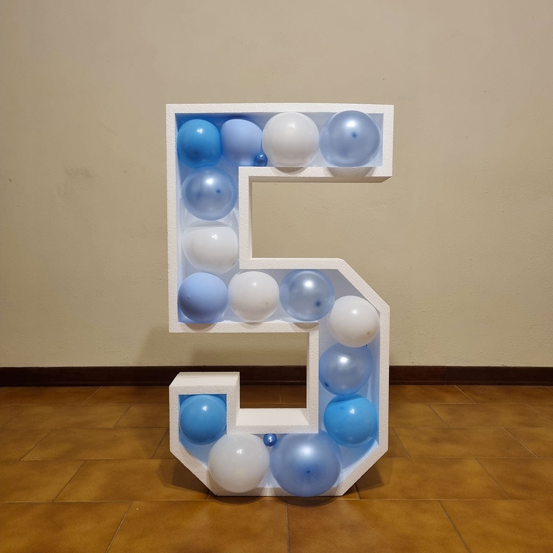 Numero 5 Porta Palloncini Grande