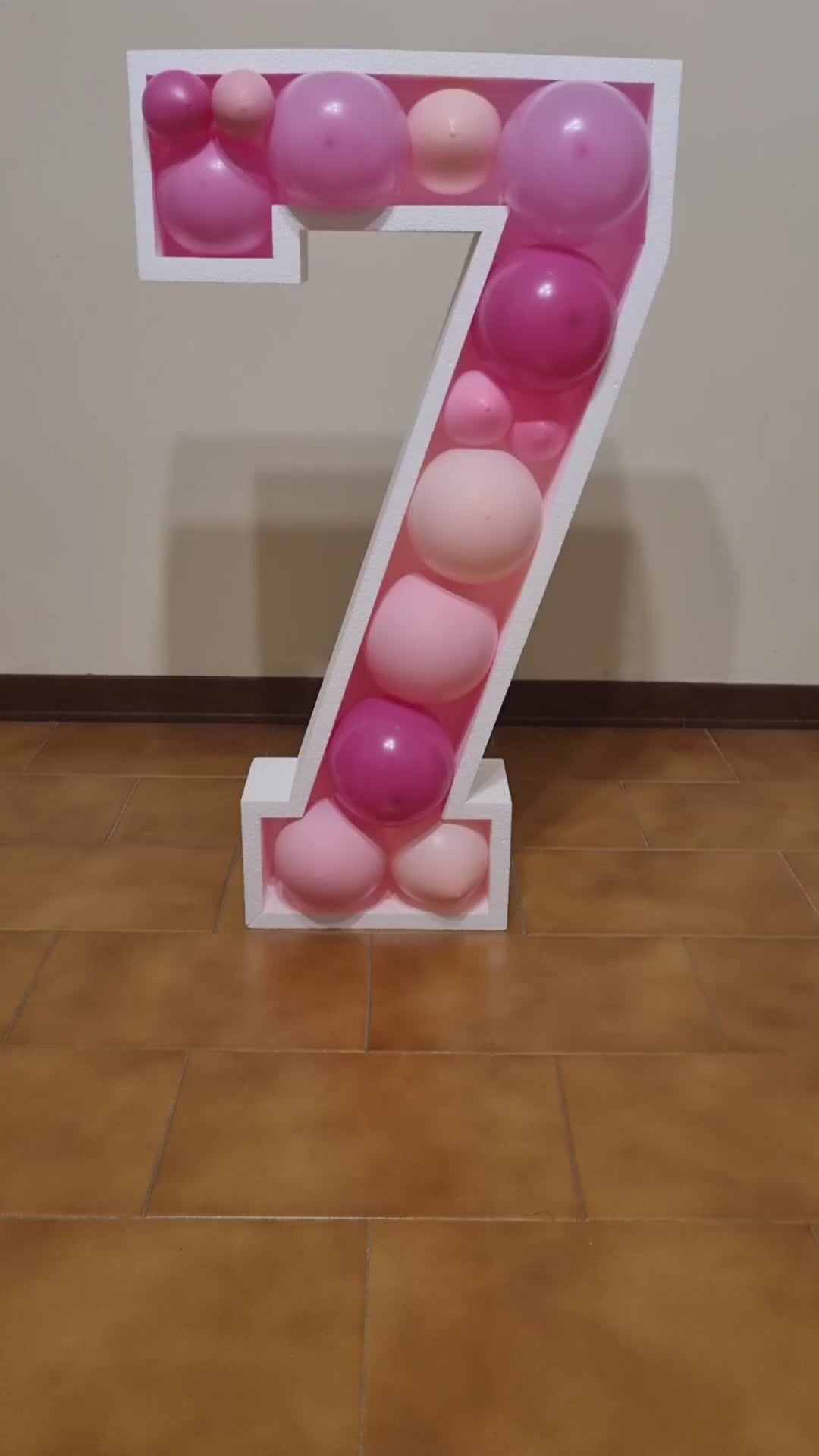 Numero 7 Porta Palloncini Grande