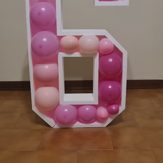 Numero 6 Porta Palloncini Grande