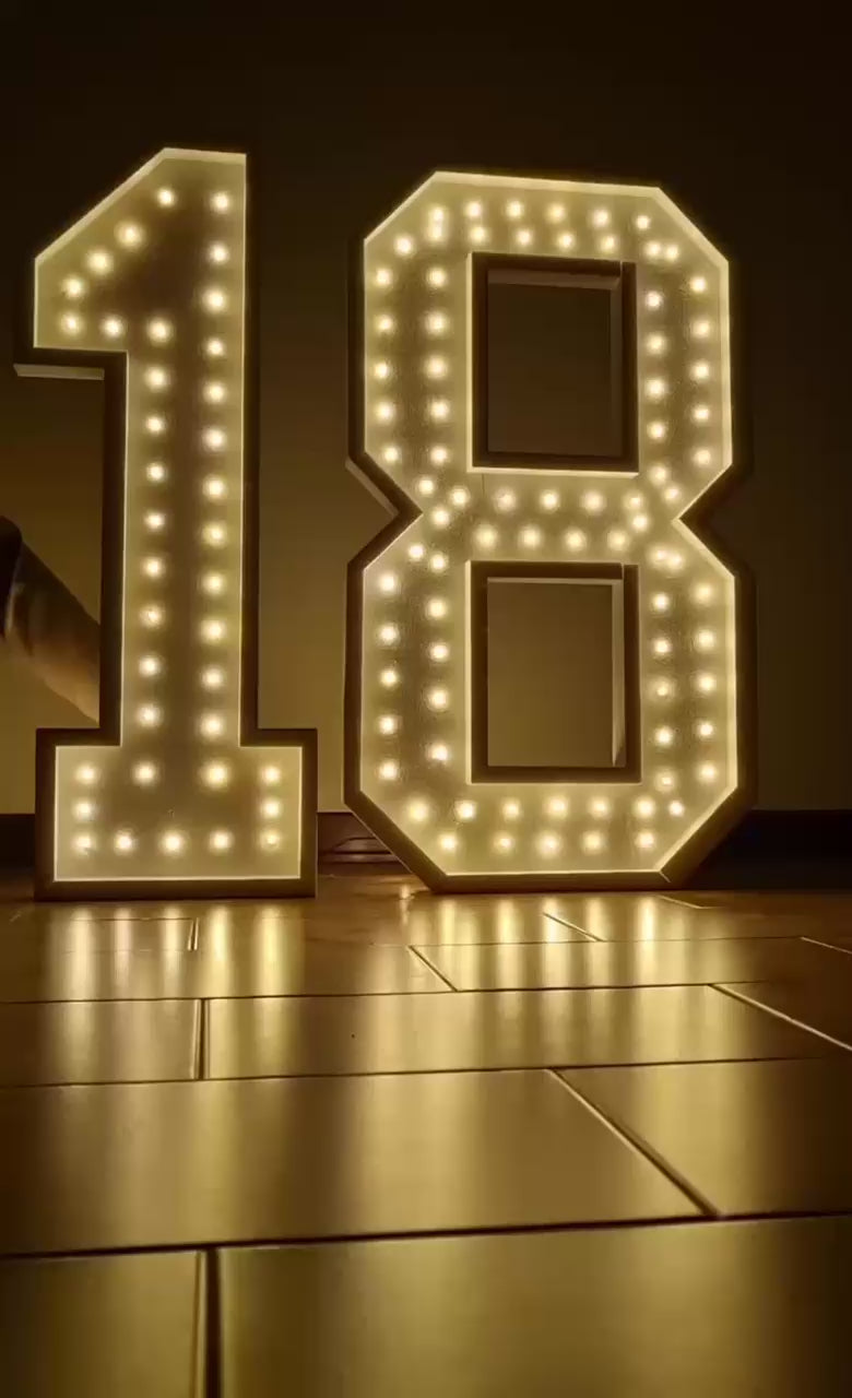Número 18 luminoso (el más vendido)