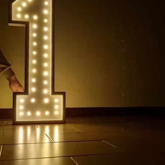 Número 1 luminoso
