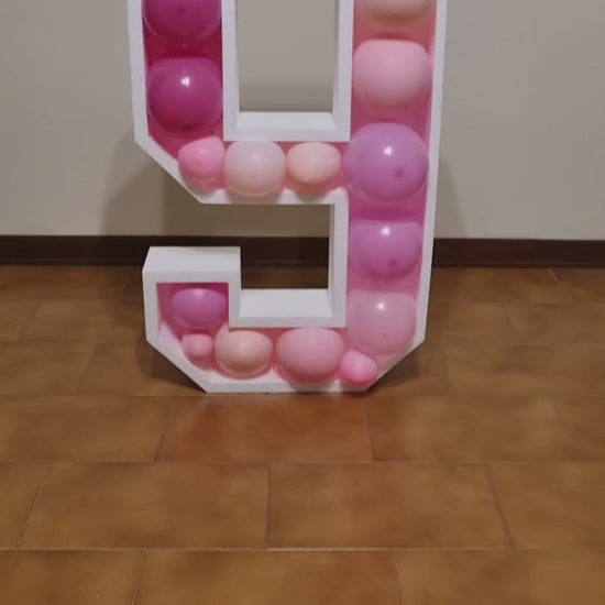 Numero 9 Porta Palloncini Grande